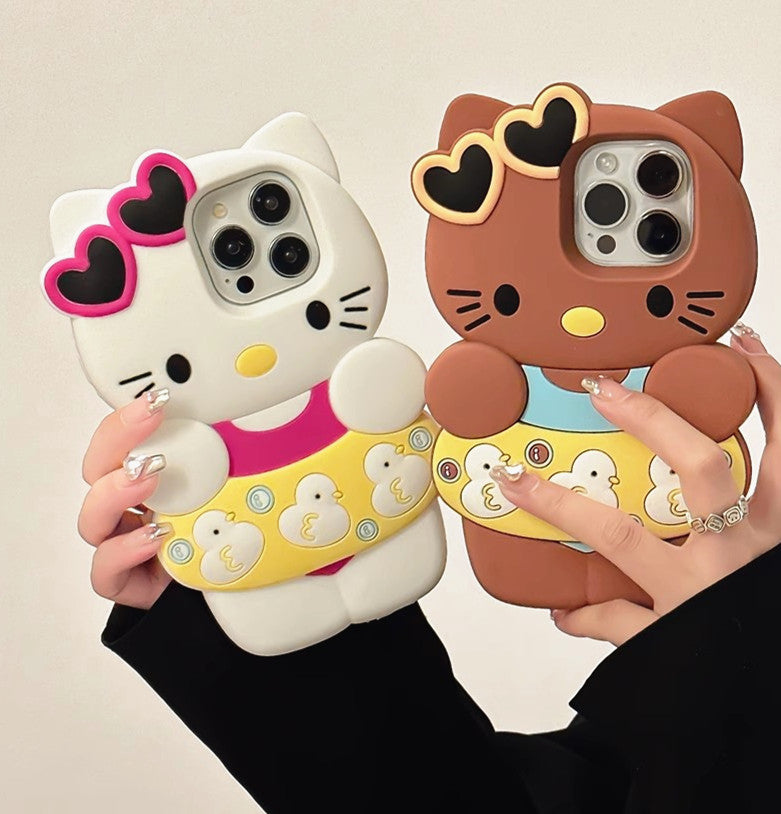 Cute Kitty Phone Case for iphone 11 11pro 11pro max 12 12pro 12pro max 12mini 13 13pro 13pro max 14 14pro 14plus 14pro max JK3637