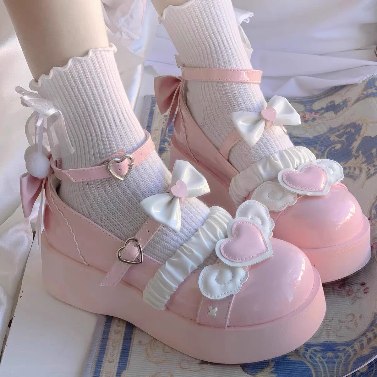 Pretty Heart Lolita Shoes JK3868 – Juvkawaii