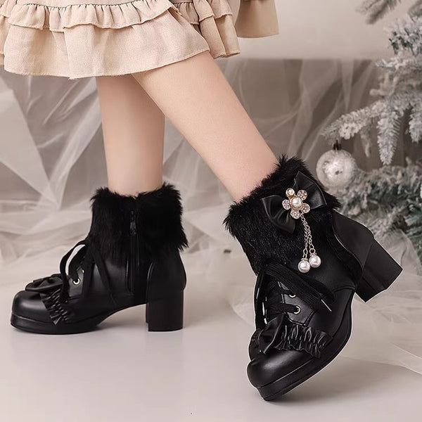 Fashion Bowtie Martin Boots JK3740