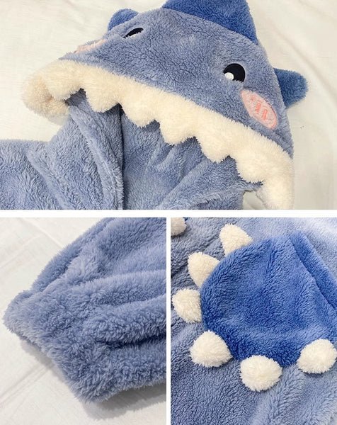 Cartoon Shark Winter Pajamas Dress JK3688