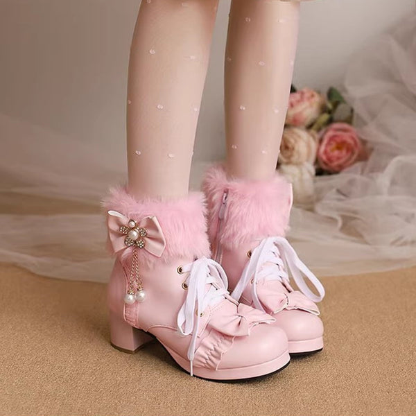 Fashion Bowtie Martin Boots JK3740