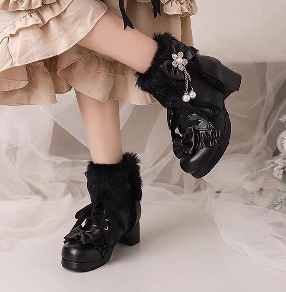 Fashion Bowtie Martin Boots JK3740