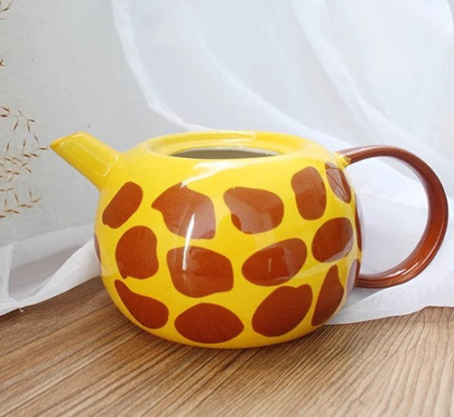 Cute Giraffe Ceramic Water Kettle and Cup JK3854