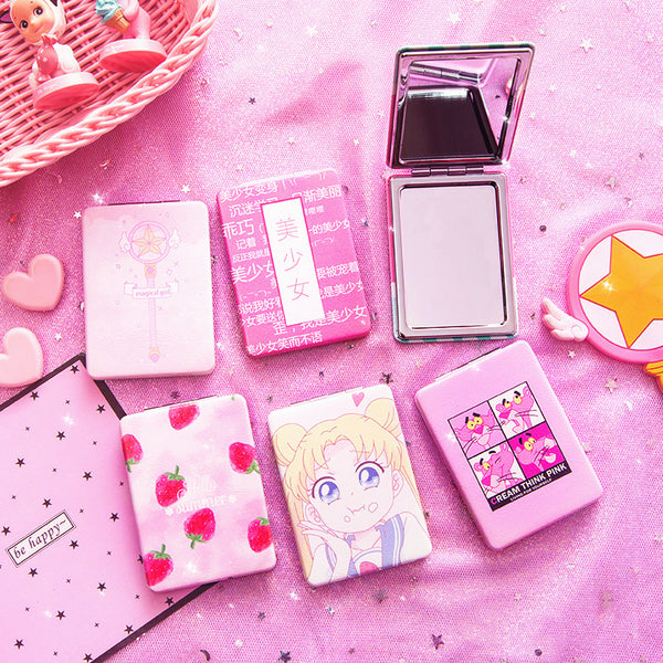 Sailormoon and Strawberry Folding Mirror JK1267