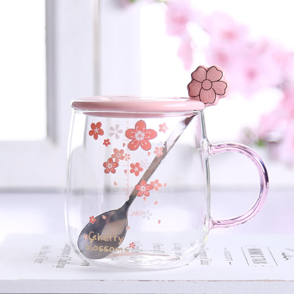 Cute Sakura Glass Cup JK2450