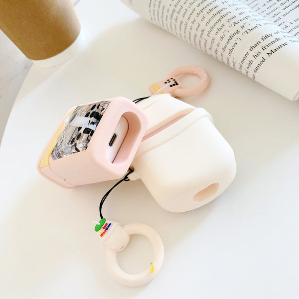 New Style Quicksand Bubble Tea Airpods Protector Case JK1734