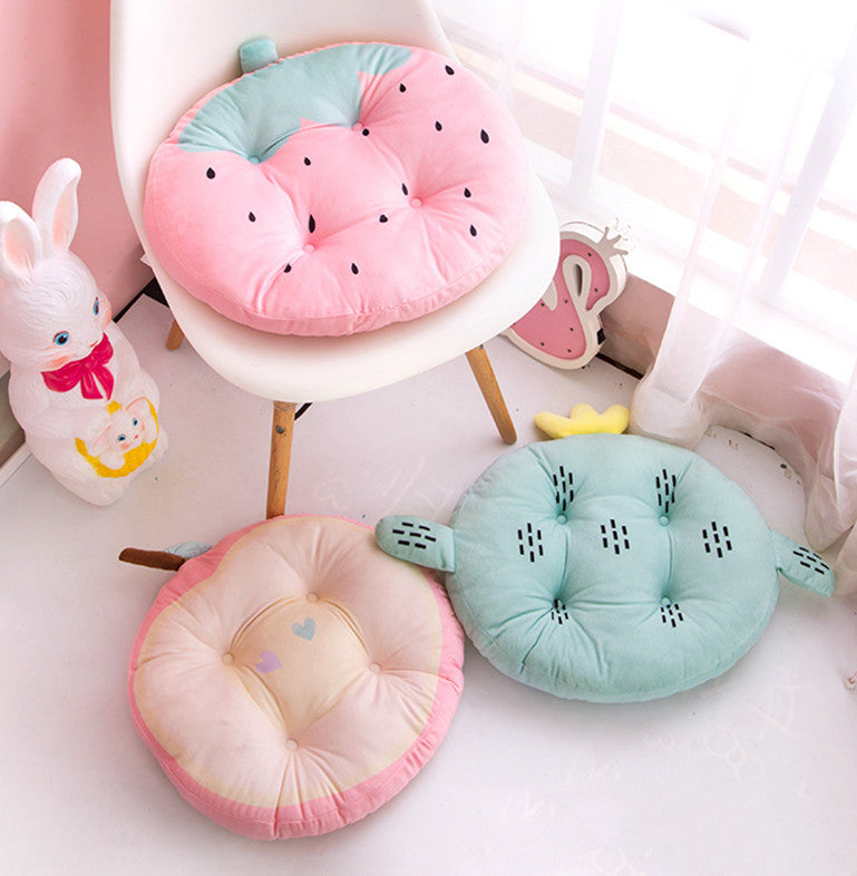 Creative Cute Fruit Cushion Baby Kids Dining Cushion Chair Cushion Pram Chair  Seat Pad Floor Mat Summer Breathable Small Cushion - AliExpress