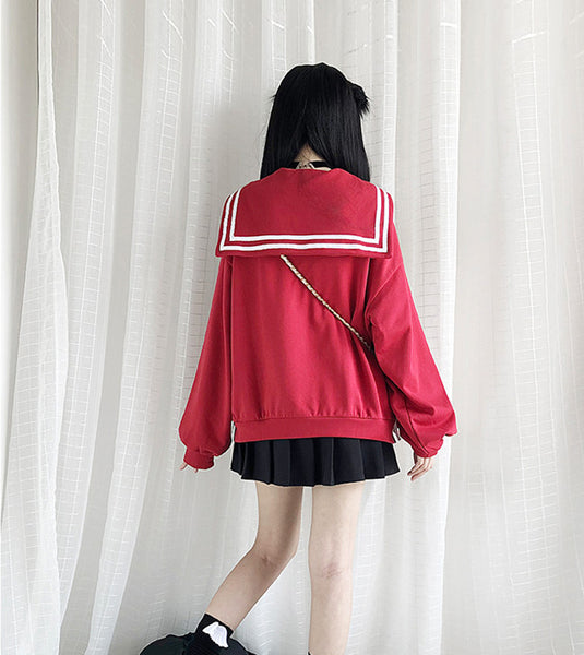 Lovely Strawberry Navy Hoodie JK2461