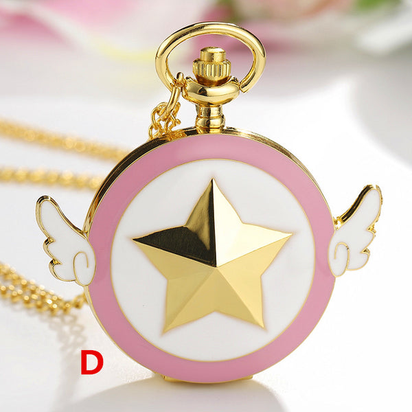 Sailormoon and Sakura Pocket Watch  JK1166