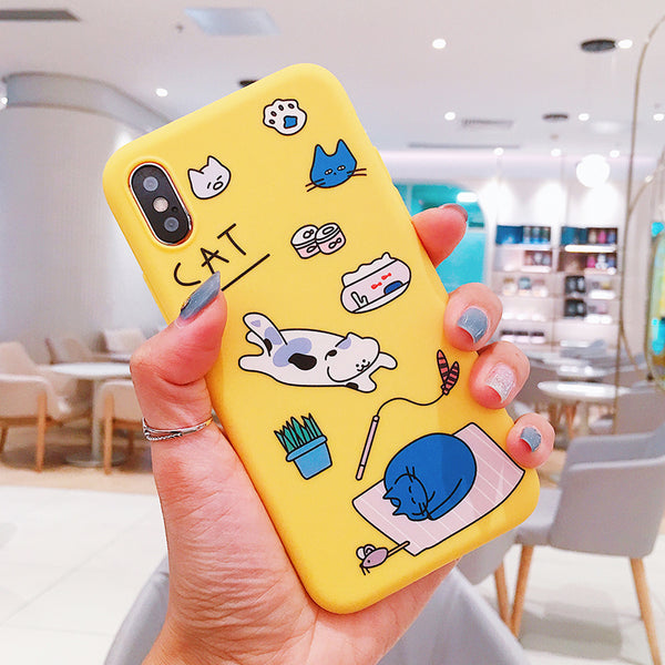 Lovely Cats Phone Case for iphone 6/6s/6plus/7/7plus/8/8P/X/XS/XR/XS Max/11/11 pro/11 pro max JK1850