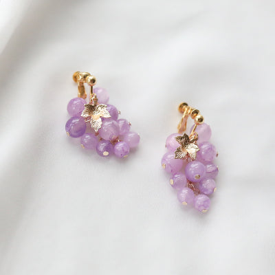 Purple Grapes Earrings/Clips JK2715