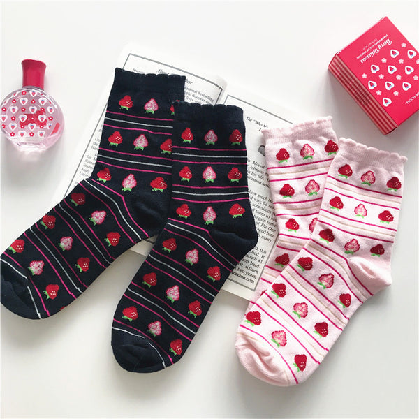 Cute Strawberry Socks JK1592