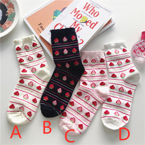 Cute Strawberry Socks JK1592