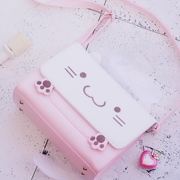 Pink Cat Shoulder Bag JK1276