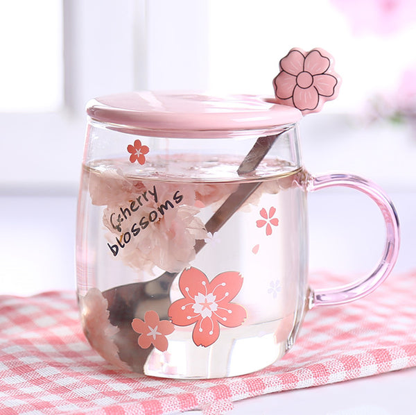 Cute Sakura Glass Cup JK2450