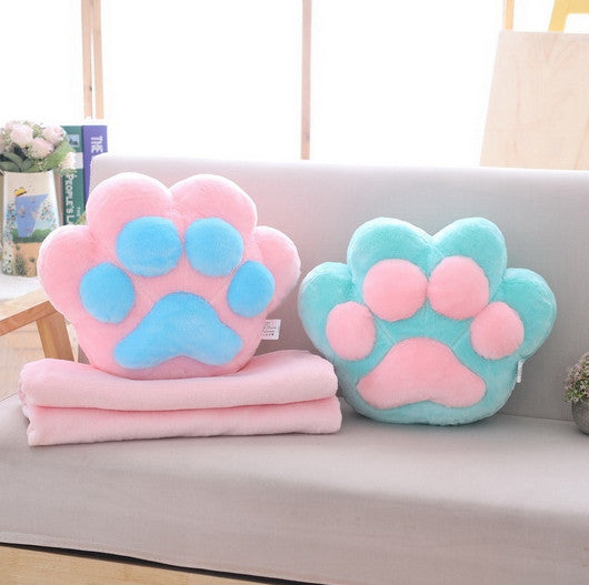 Lovely Cat Paws Pillow And  Blanket JK1609