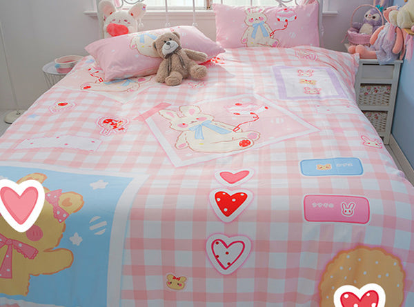 Pink Rabbit Bedding Set JK2413