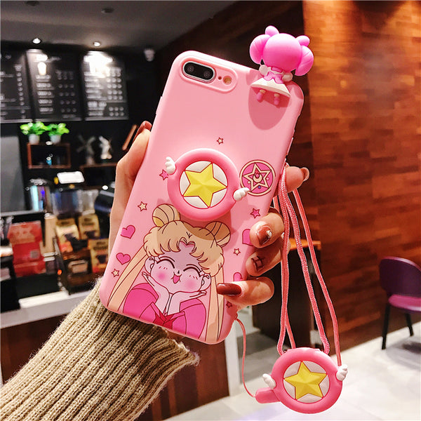 Pink Usagi Phone Case for iphone 6/6s/6plus/7/7plus/8/8P/X/XS/XR/XS Max JK1240