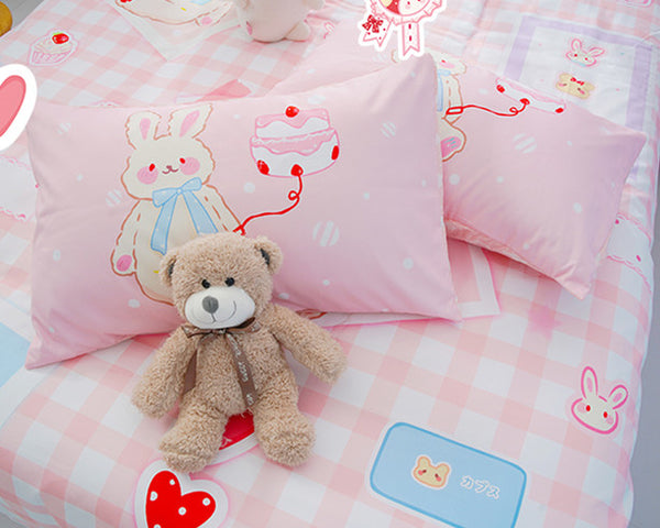 Pink Rabbit Bedding Set JK2413