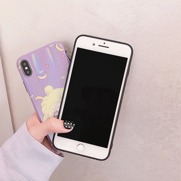 Luna and Usagi Phone Case for iphone 6/6s/6plus/7/7plus/8/8P/X/XS/XR/XS Max JK1579