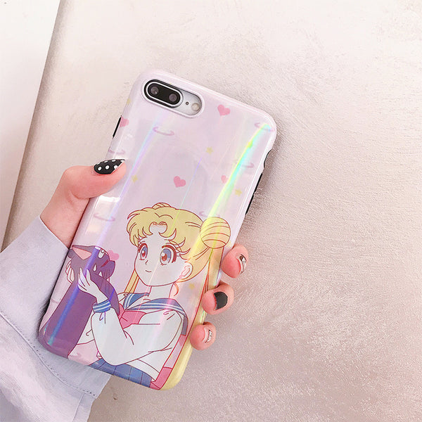 Luna and Usagi Phone Case for iphone 6/6s/6plus/7/7plus/8/8P/X/XS/XR/XS Max JK1579