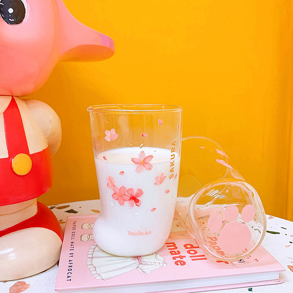 Lovely Cat Paws Water Glass Cup  JK2264