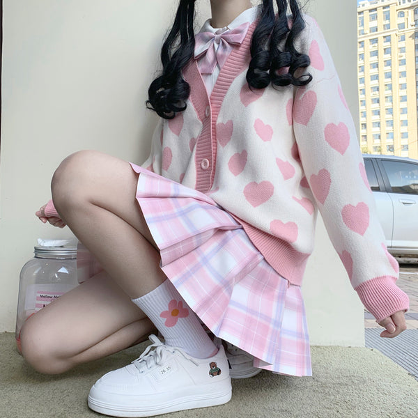 Fashion Hearts Sweater Coat JK1650