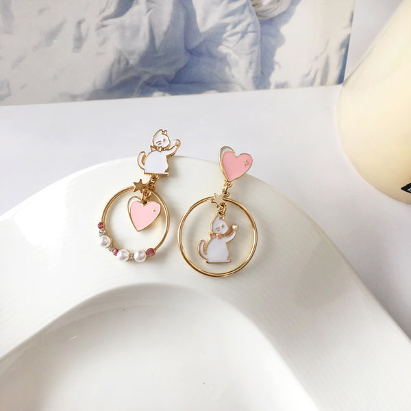 Lovely Cat Earrings/Clips JK2979