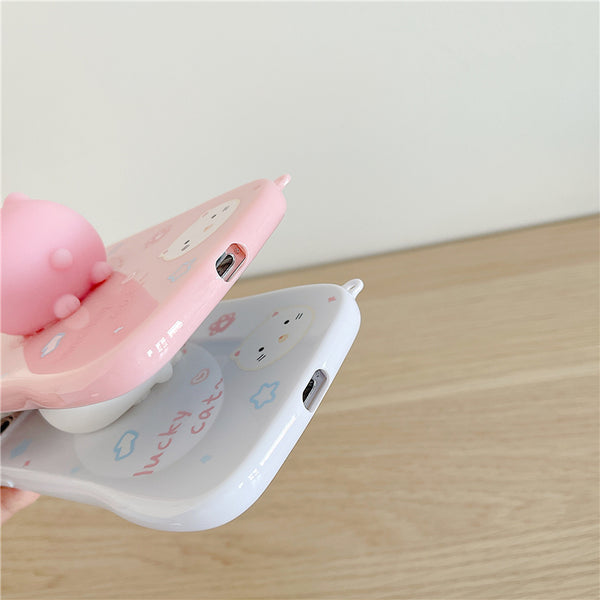 Cute Cat Phone Case for iphone 7plus/8P/X/XS/XR/XS Max/11/11pro max/12/12pro/12pro max/13/13pro/13pro max JK3021