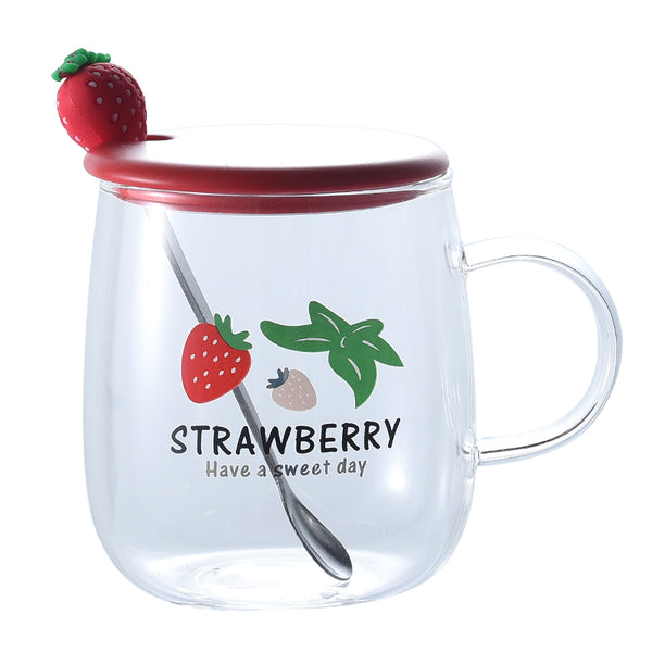Sweet Strawberry Glass Cup JK2147