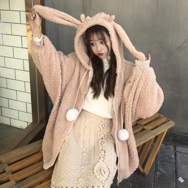 Fashion Rabbit Ears Hoodie Coat JK1775