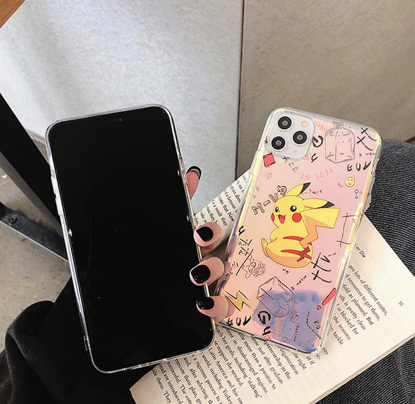Lovely Pikachu Phone Case for iphone7/7plus/8/8P/X/XS/XR/XS Max/11/11 pro/11 pro max JK2066