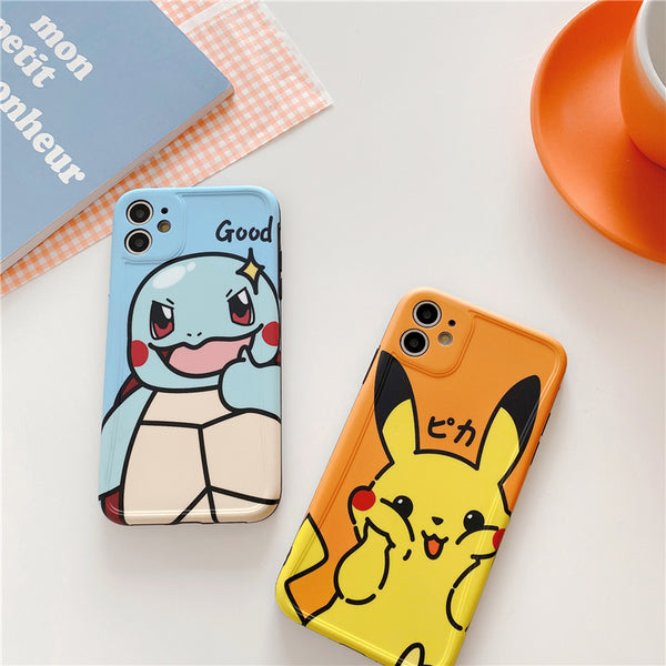 Kawaii Pikachu Phone Case for iphone7/7plus/8/8P/X/XS/XR/XS Max/11/11 pro/11 pro max JK2176