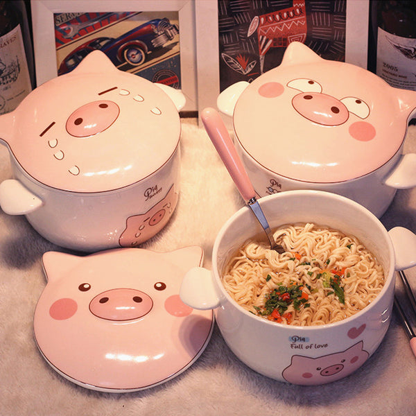 Cute Pig Printed Bowl JK2514