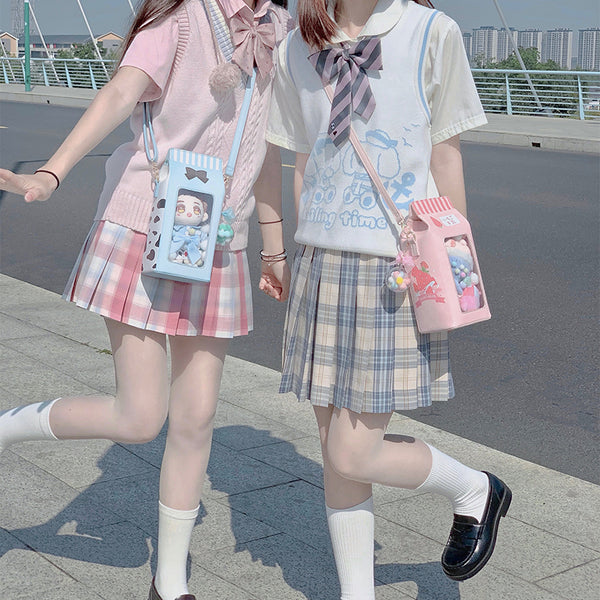 Kawaii Strawberry Milk Shoulder Bag JK2911