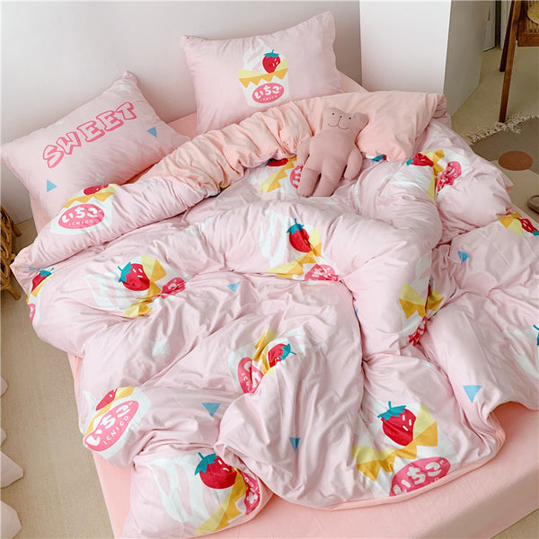 Cute Strawberry Bedding Set JK1903