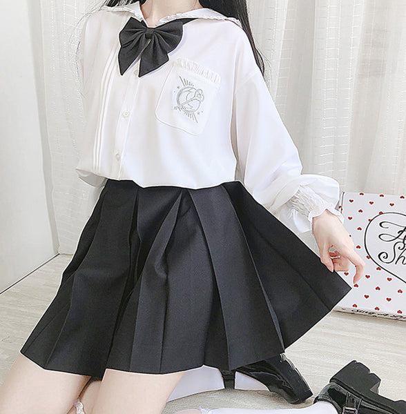 Fashion Black Plaid Skirt JK2870