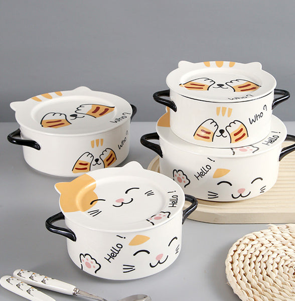Lovely Cat Printed Bowl JK2935