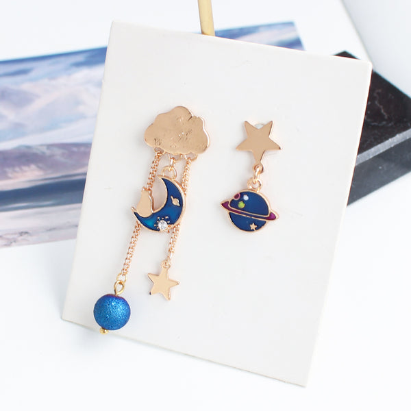 Moon and Star Earrings/Clips JK2619