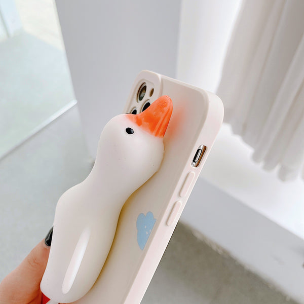 Lovely Duck Phone Case for iphone7/7plus/8/8P/X/XS/XR/XS Max/11/11 pro/11 pro max/12/12pro/12mini/12pro max JK2780