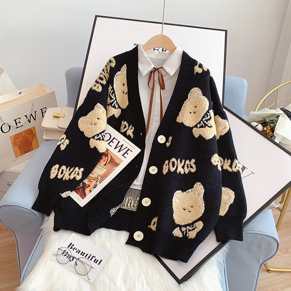 Cute Bear Sweater Coat JK3053
