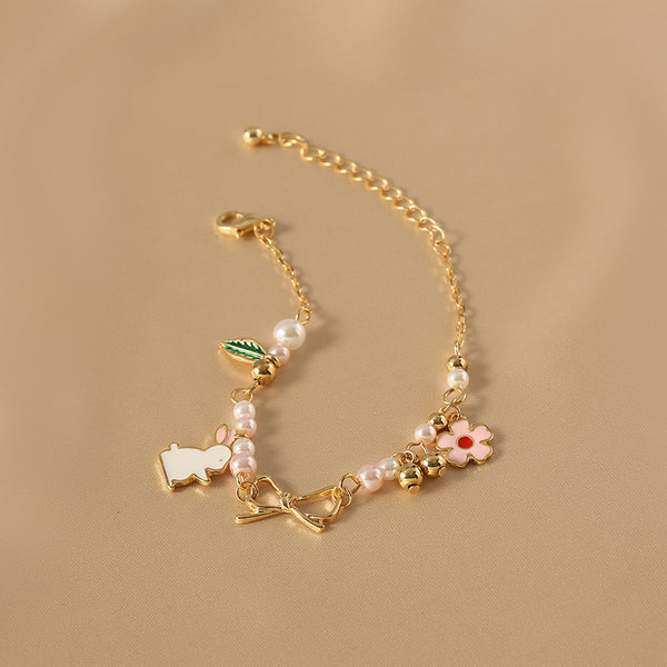 Cute Rabbit Flower Bracelet JK3190