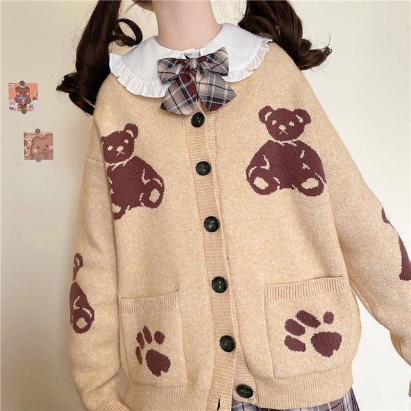 Cute Bear Sweater Coat JK2958