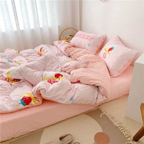 Cute Strawberry Bedding Set JK1903