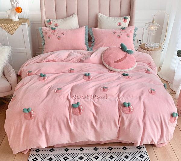 Cute Peach Bedding Set JK2831