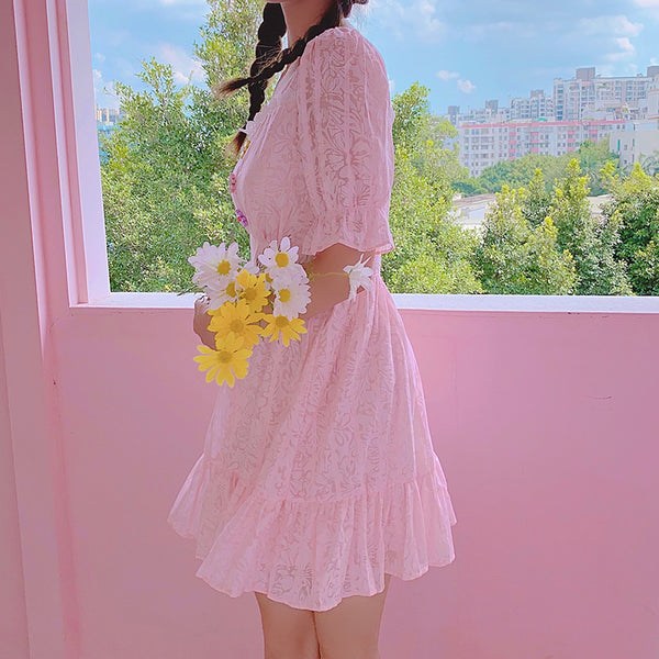 Pretty Flowers One-piece Dress JK2378