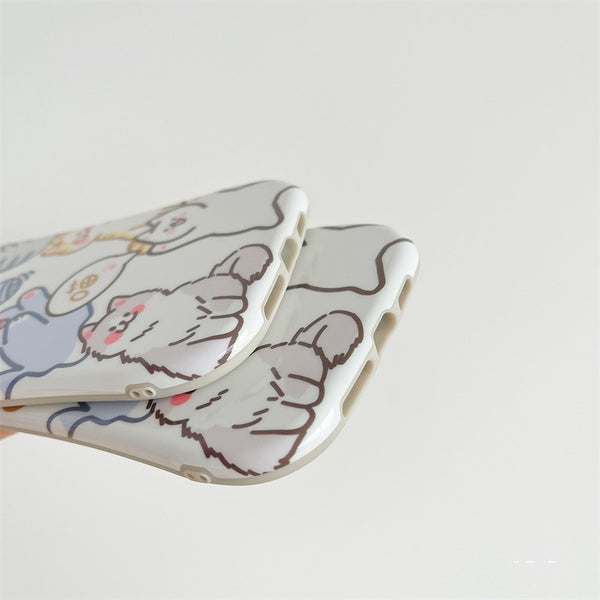 Lovely Cats Phone Case for iphone7/7plus/8/8P/X/XS/XR/XS Max/11/11 pro/11 pro max/12/12pro/12mini/12pro max JK2794