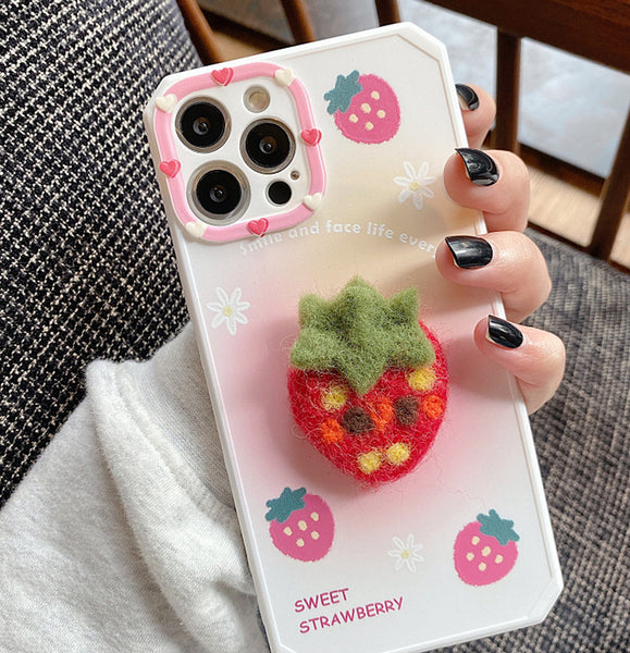 Sweet Strawberry Phone Case for iphone 7plus/8P/X/XS/XR/XS Max/11/11pro/11pro max/12/12pro/12pro max/12mini/13/13pro/13pro max JK2951