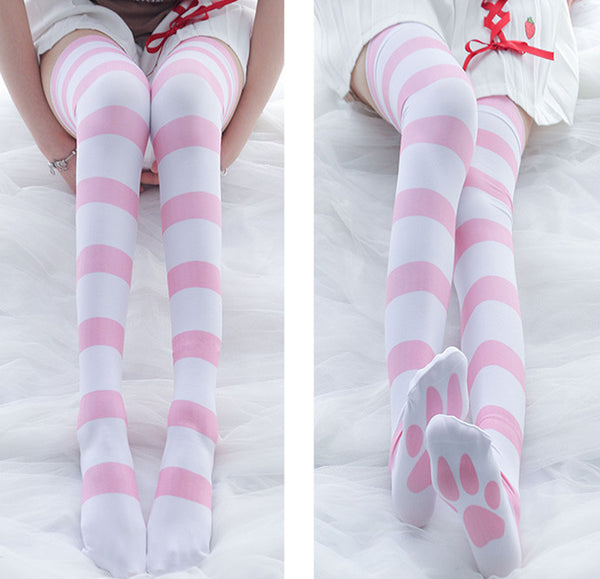 Cute Paw Long Socks JK3159