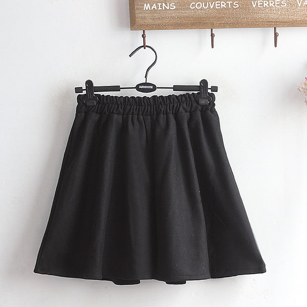 Fashion Black Fox Hoodie and Skirt Set JK2024